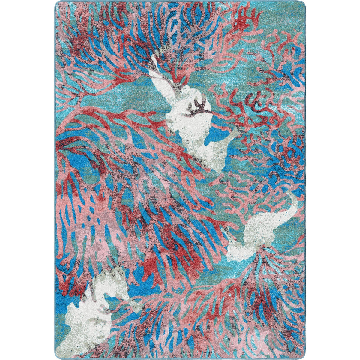 American Dakota Sea Horse Aqua Rug - 0343AQU234