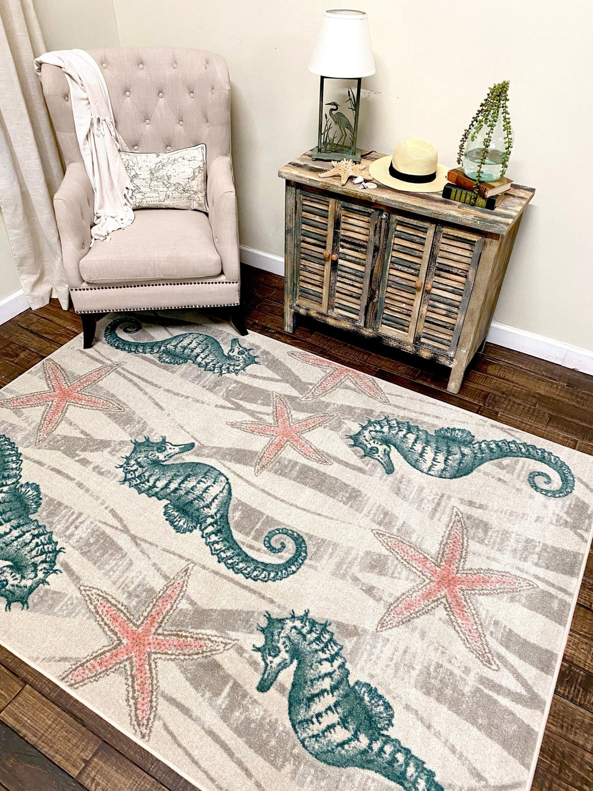 American Dakota Seaweed Seahorse Mineral Rug - 0470MIN234