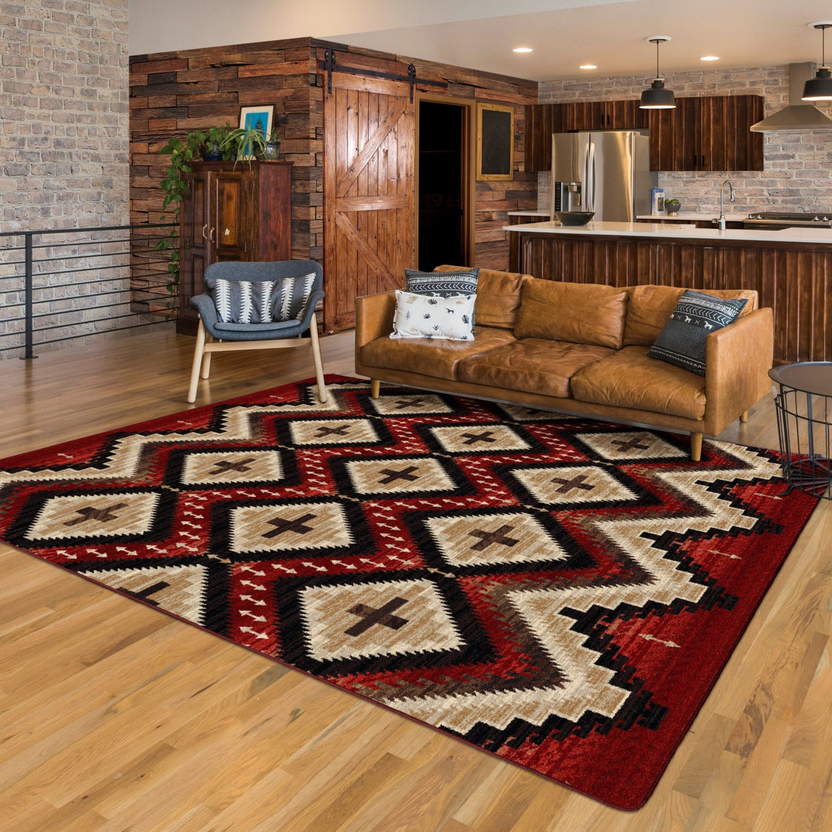 American Dakota Seeker Fire Brick Rug - 0761FBK234