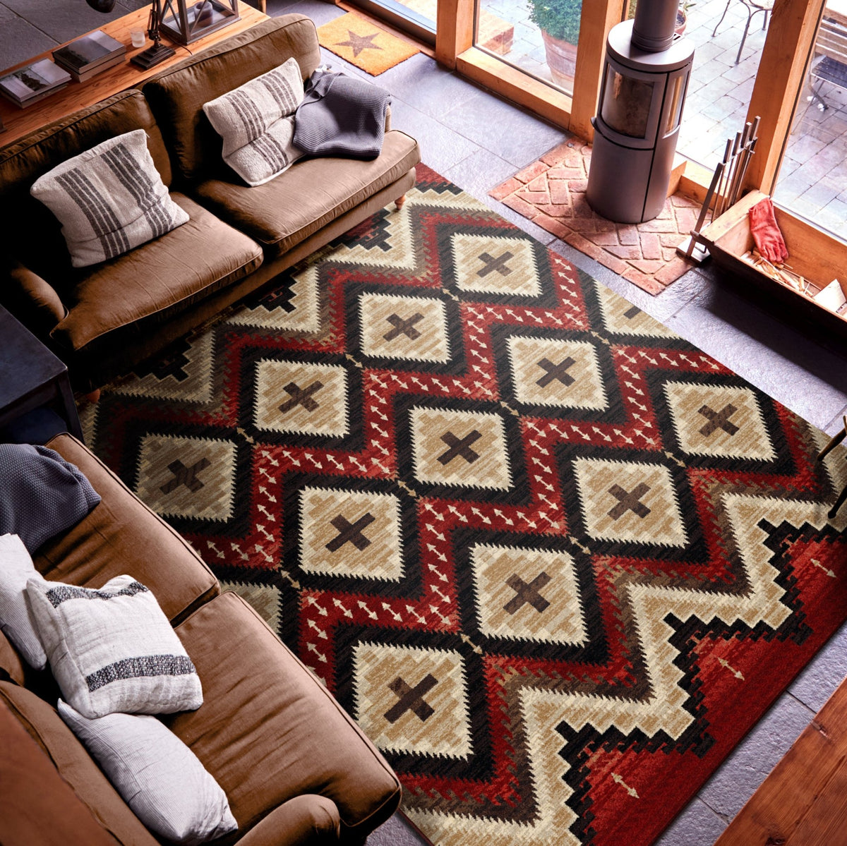 American Dakota Seeker Fire Brick Rug - 0761FBK234