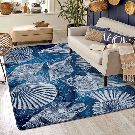 American Dakota Shell Island Ultramarine Rug - 0372UMR234
