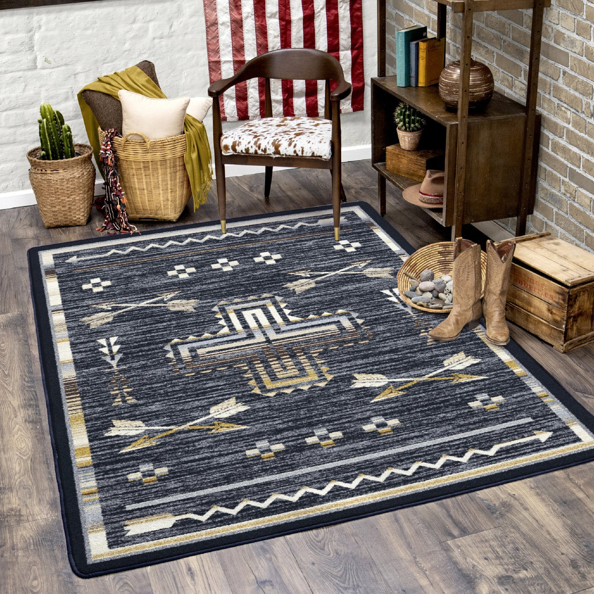 American Dakota Shoot Me Straight Natural Rug