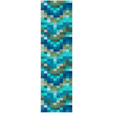 American Dakota Spa Tiles Aqua Rug - 0198AQU234
