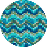 American Dakota Spa Tiles Aqua Rug - 0198AQU234