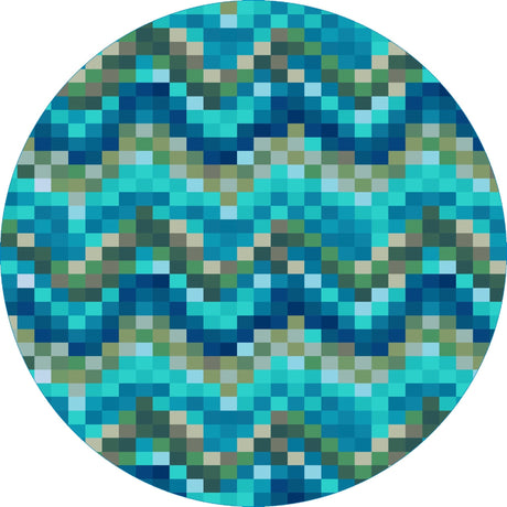 American Dakota Spa Tiles Aqua Rug - 0198AQU234