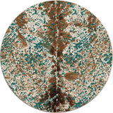 American Dakota Splatter Cowhide Green Turquoise Rug - 0534GRT234