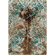 American Dakota Splatter Cowhide Green Turquoise Rug - 0534GRT234