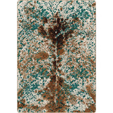 American Dakota Splatter Cowhide Green Turquoise Rug - 0534GRT234