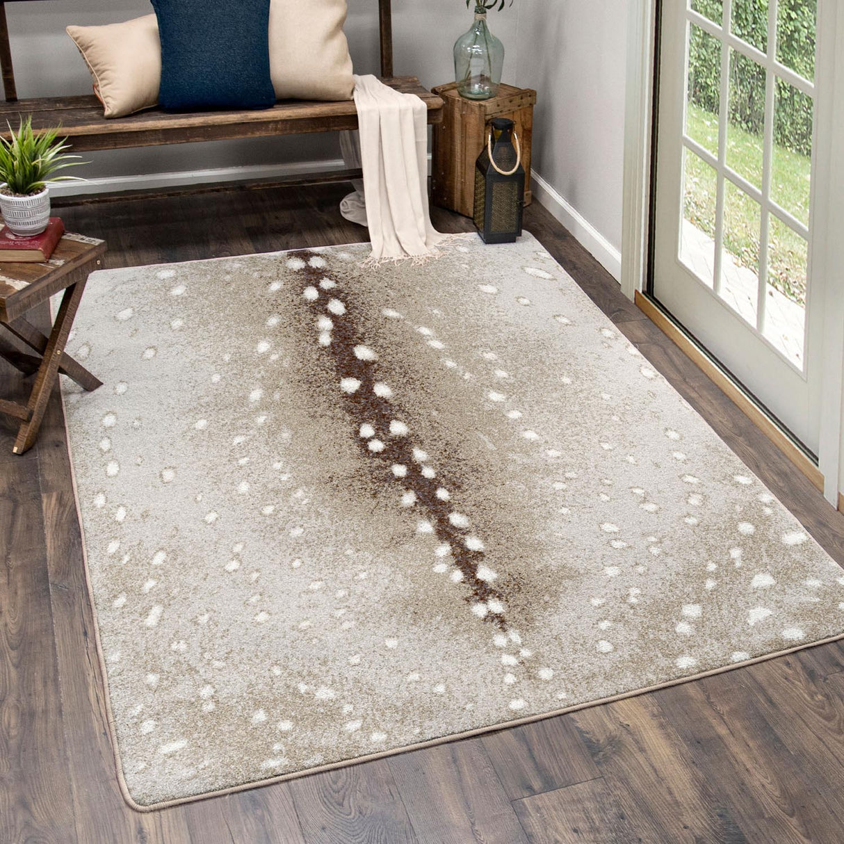 American Dakota Spotted Hide Oatmeal Hint of Gray Rug - 0361GRY234