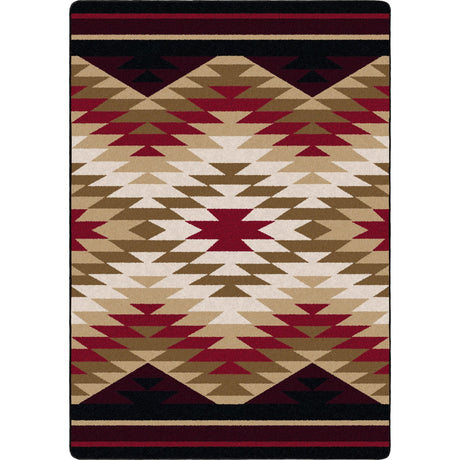American Dakota Starburst Red Rug
