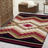 American Dakota Starburst Red Rug