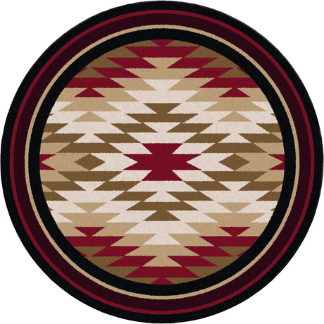 American Dakota Starburst Red Rug