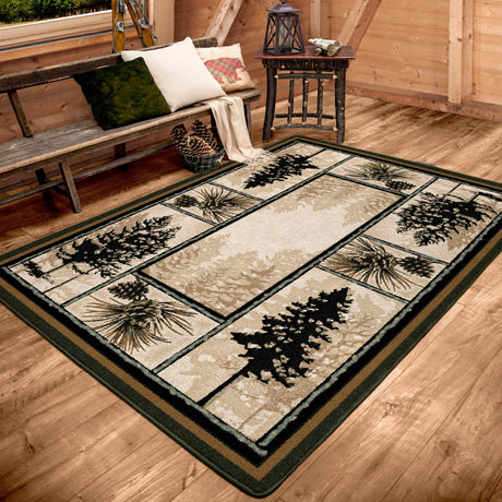American Dakota Stoic Pines Forest Rug - 0186FOR234