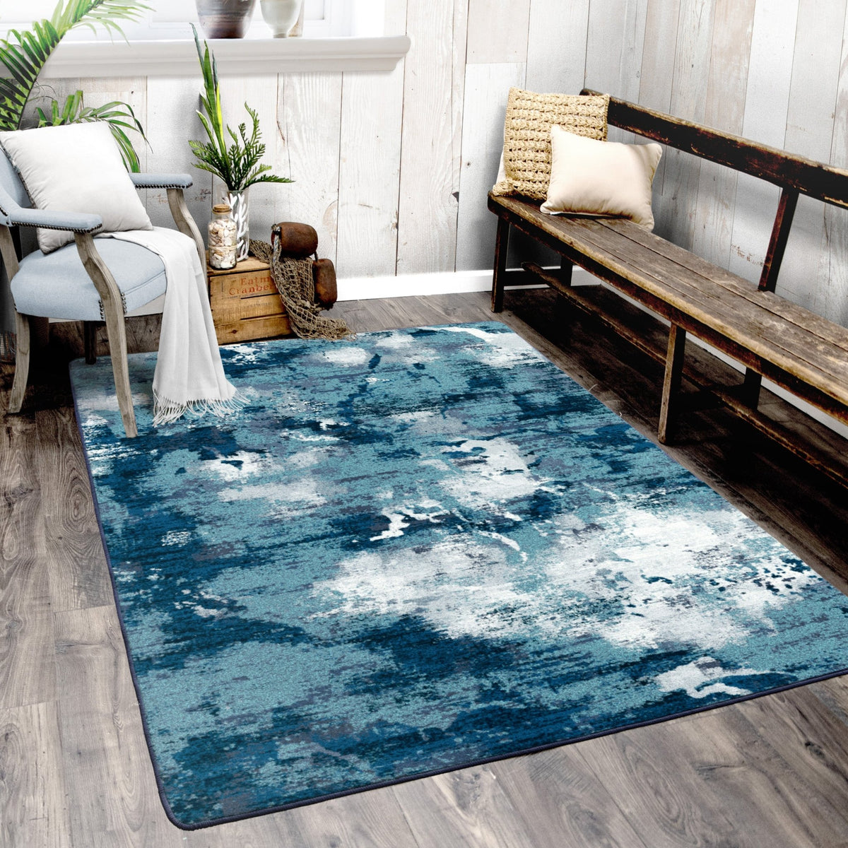 American Dakota Stormy Blue Mist Rug - 0493BLM234