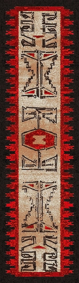 American Dakota Teec Nos Crush OKA Red Rug - OKA0345RED234