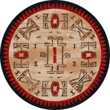American Dakota Teec Nos Crush OKA Red Rug - OKA0345RED234
