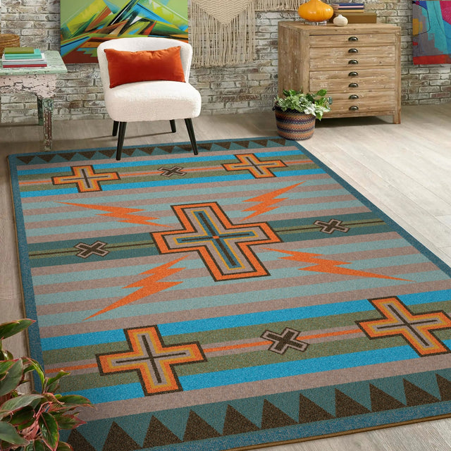 American Dakota Tempest Turquoise Rug - S0277TUR234