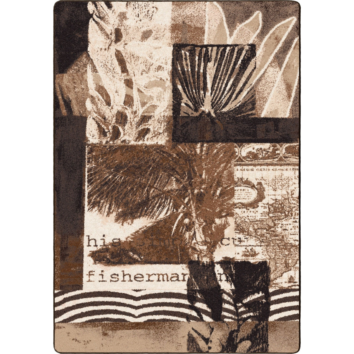 American Dakota The Fisherman Brown Rug - 0147BRN201