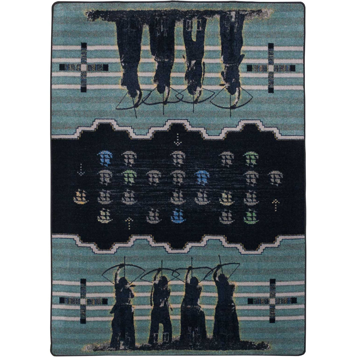 American Dakota The Invaders Blue Rug - SPJ0290BLU201
