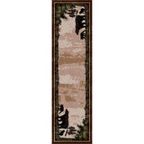 American Dakota Timber Bears Tree Line Rug - 0255TLN234