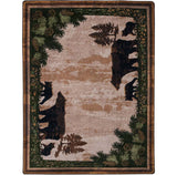 American Dakota Timber Bears Tree Line Rug - 0255TLN234