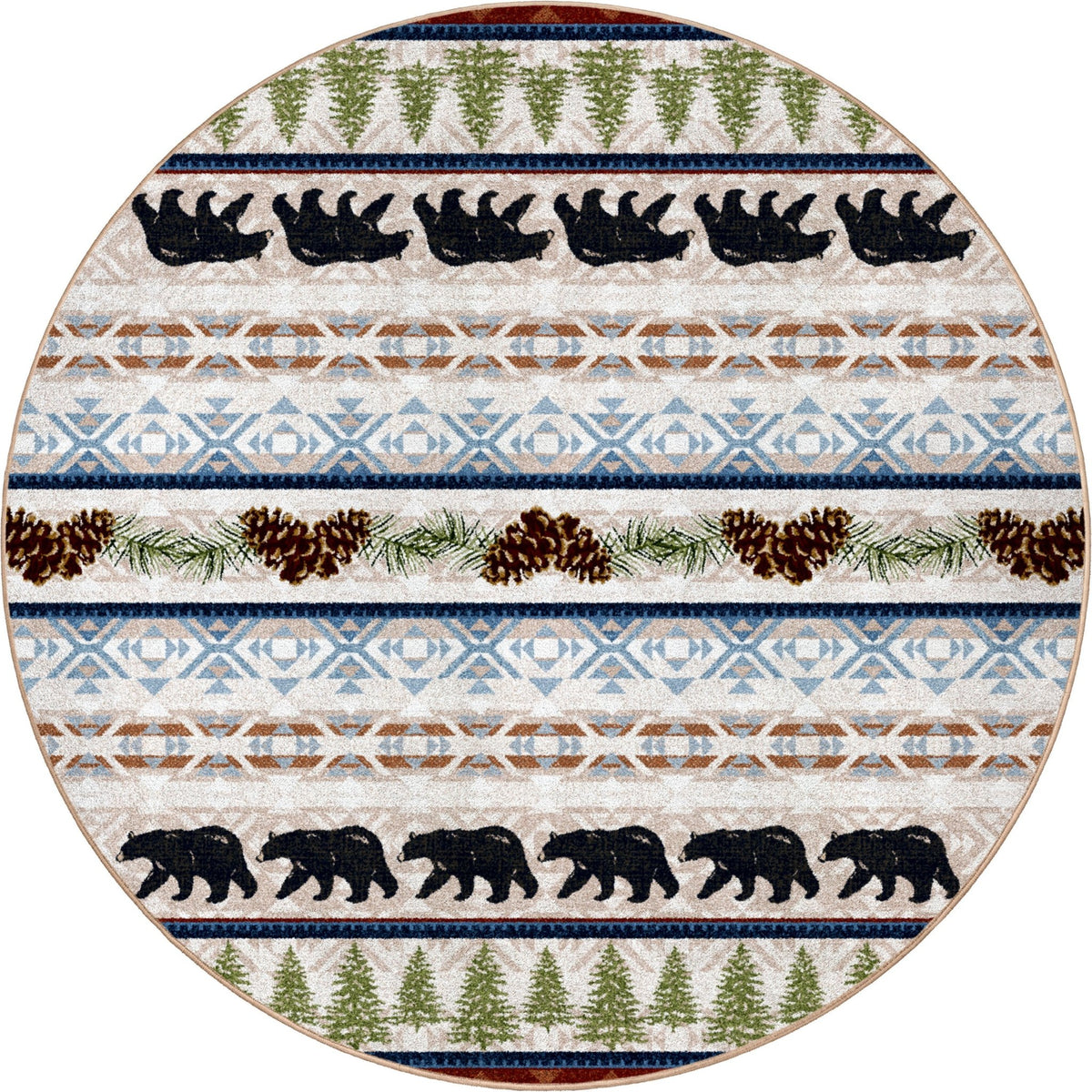 American Dakota Trailside Bear Natural Rug - 0384NAT234