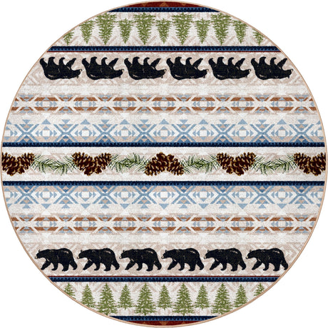 American Dakota Trailside Bear Natural Rug - 0384NAT234