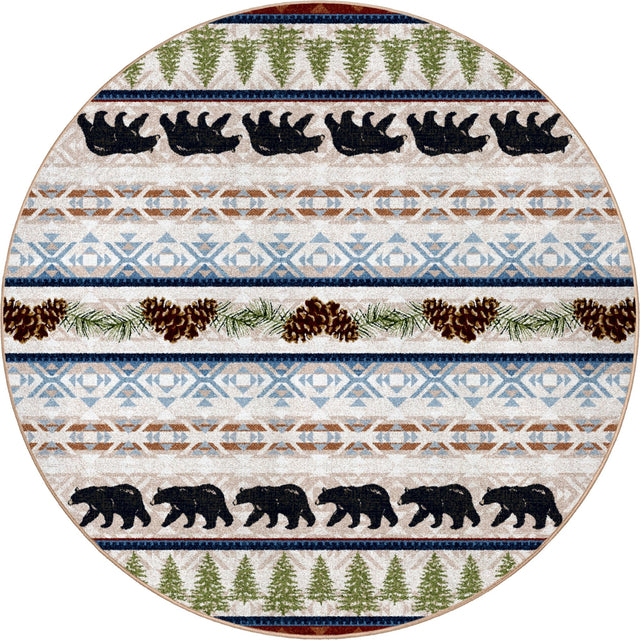 American Dakota Trailside Bear Natural Rug - 0384NAT234