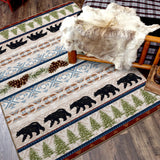 American Dakota Trailside Bear Natural Rug - 0384NAT234