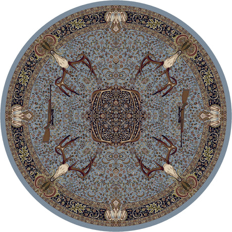 American Dakota Trophy Room Blue Rug - 0385BLU234