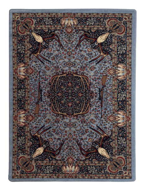 American Dakota Trophy Room Blue Rug - 0385BLU234