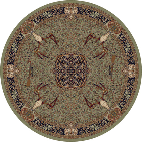 American Dakota Trophy Room Green Rug - 0385GRN234