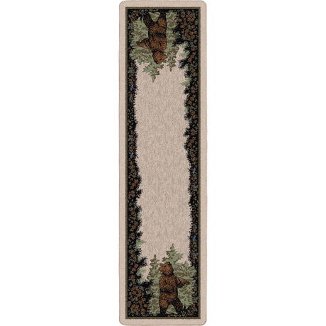 American Dakota Twin Bears Green Rug - 0110GRN234