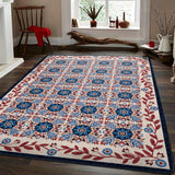 American Dakota United Quilt Antique Red White & Blue Rug - 0723RWB234