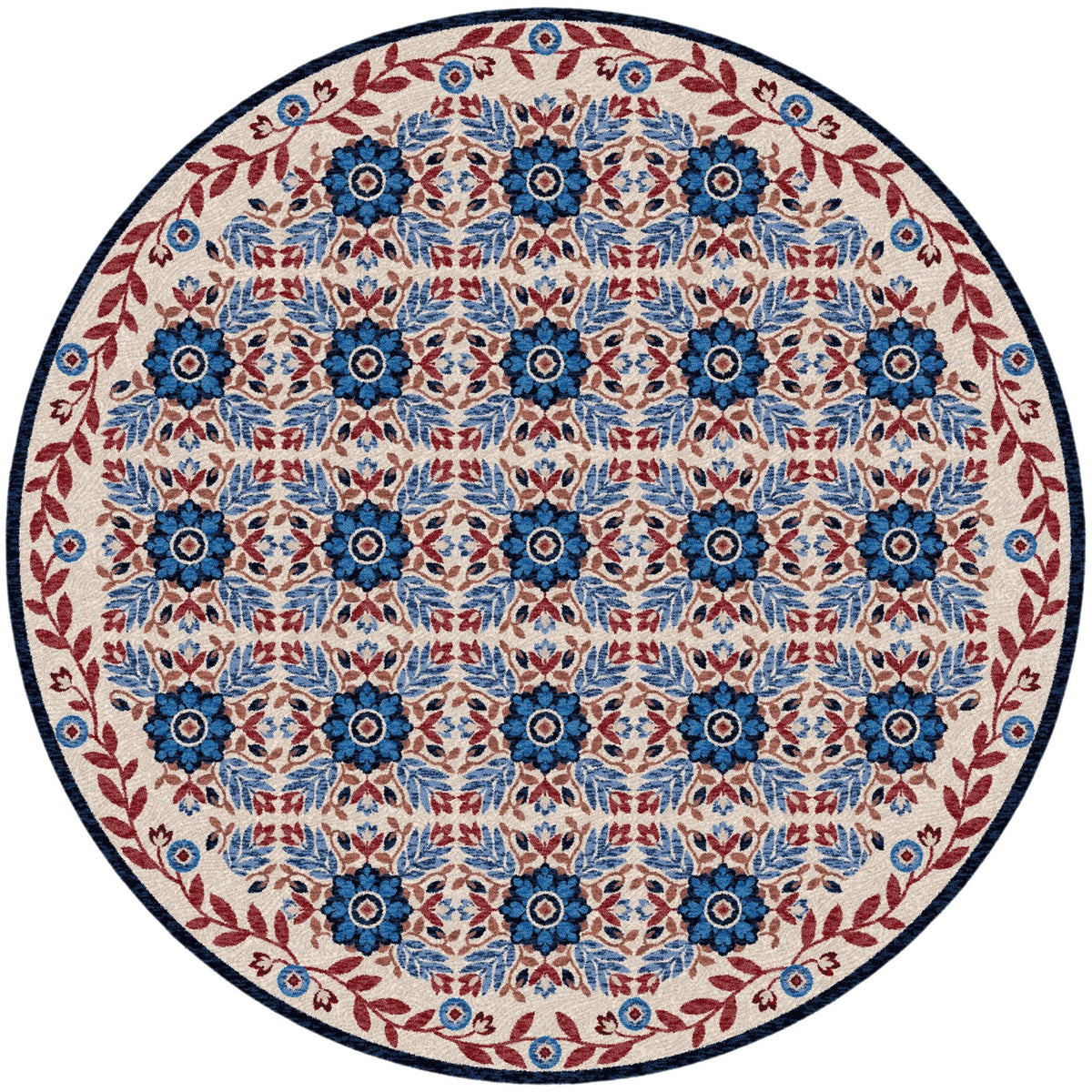 American Dakota United Quilt Antique Red White & Blue Rug - 0723RWB234