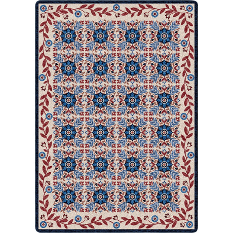 American Dakota United Quilt Antique Red White & Blue Rug - 0723RWB234