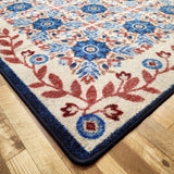 American Dakota United Quilt Antique Red White & Blue Rug - 0723RWB234