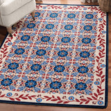 American Dakota United Quilt Antique Red White & Blue Rug - 0723RWB234