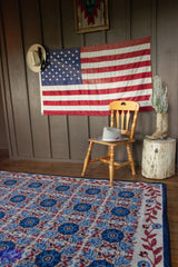 American Dakota United Quilt Antique Red White & Blue Rug - 0723RWB234