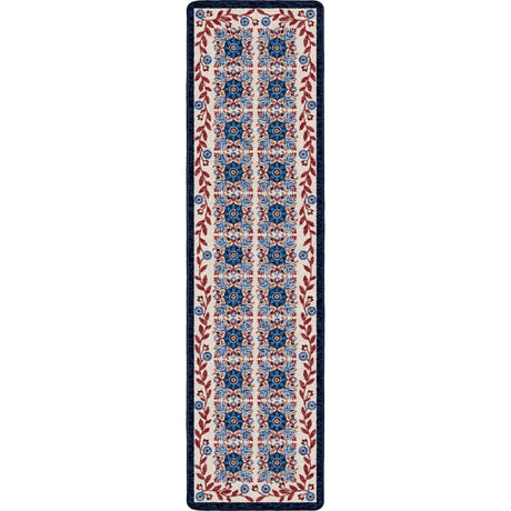 American Dakota United Quilt Antique Red White & Blue Rug - 0723RWB234