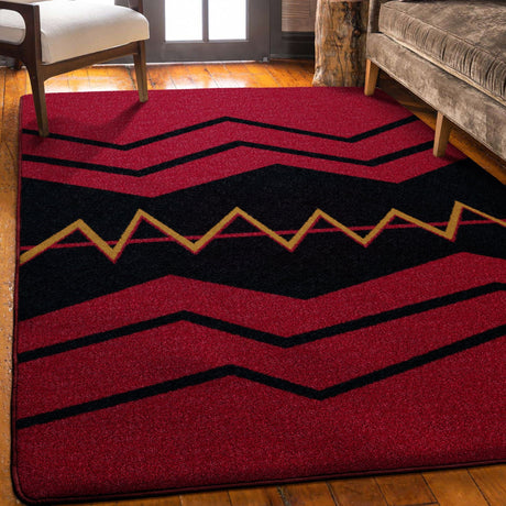 American Dakota War Path Red Rug