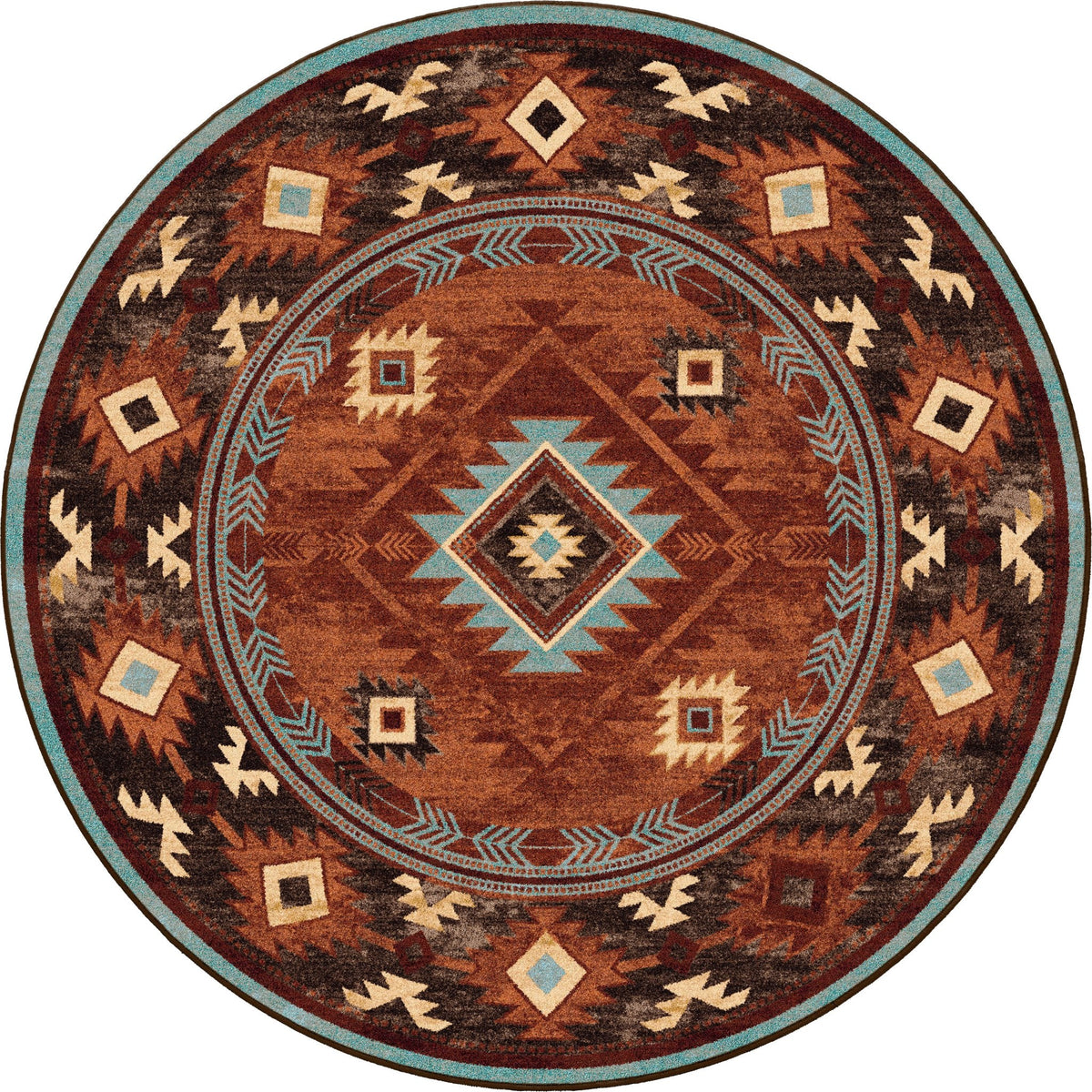 American Dakota Whisky River Rust Rug