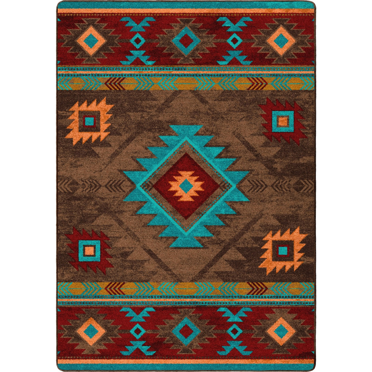 American Dakota Whisky River Turquoise Rug