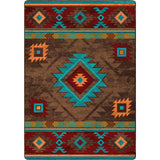 American Dakota Whisky River Turquoise Rug