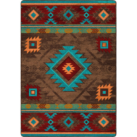 American Dakota Whisky River Turquoise Rug