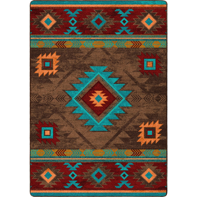 American Dakota Whisky River Turquoise Rug