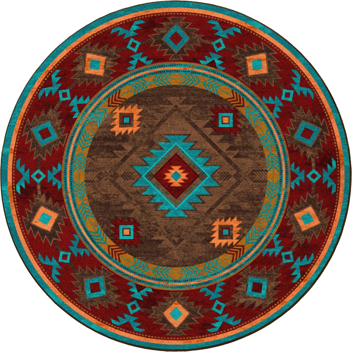 American Dakota Whisky River Turquoise Rug