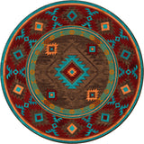 American Dakota Whisky River Turquoise Rug