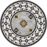 American Dakota Wild Whiskey Grey and Gold Rug