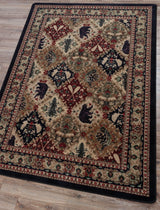American Dakota Wilderness Panel Multi Rug - 0387MUL280